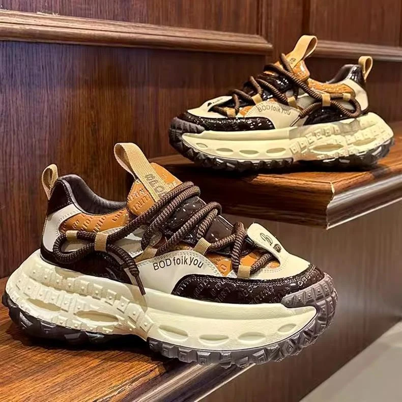 【设计师款】2025新款四季可穿透气时尚运动休闲厚底潮流老爹男鞋