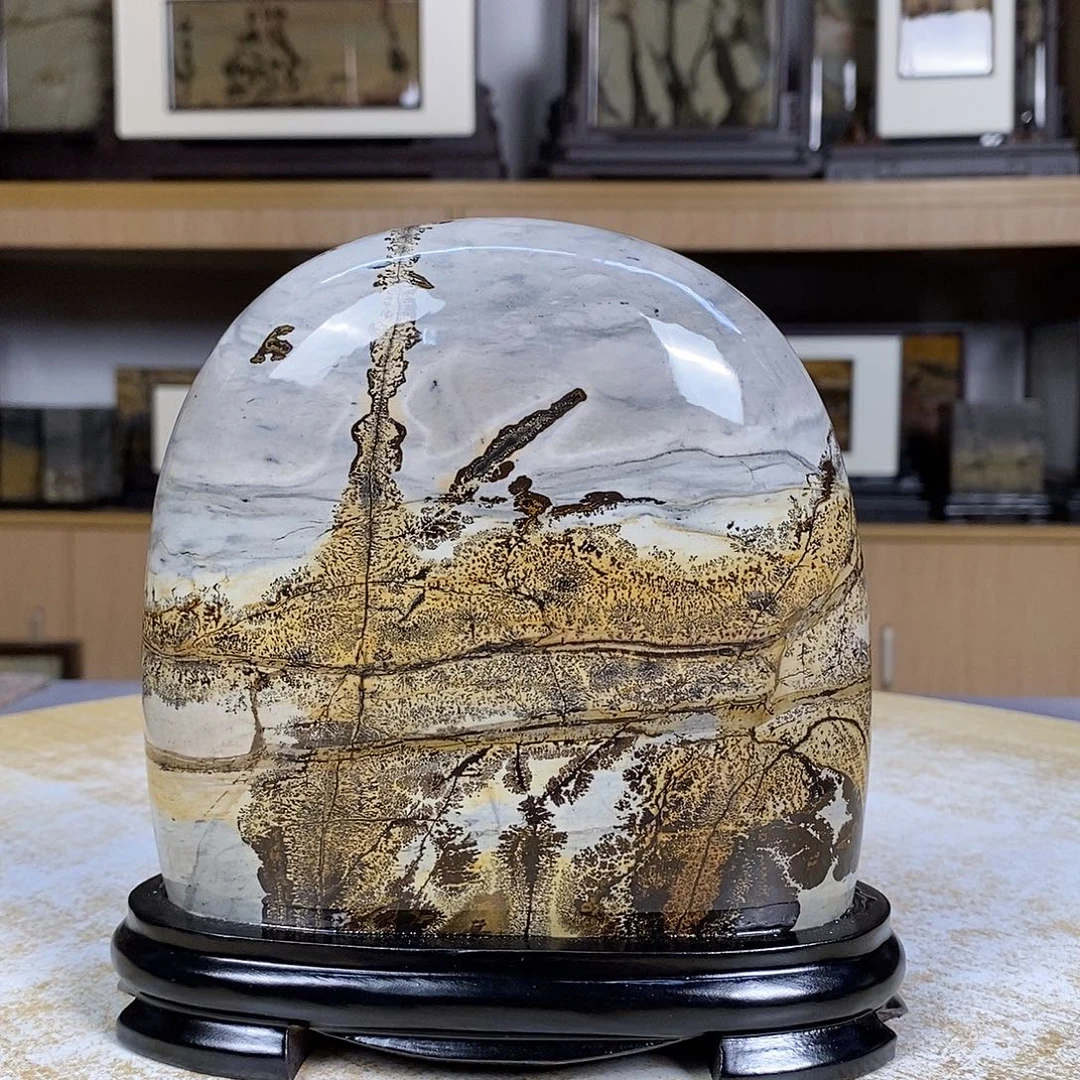 砖雕广西国画石摆件