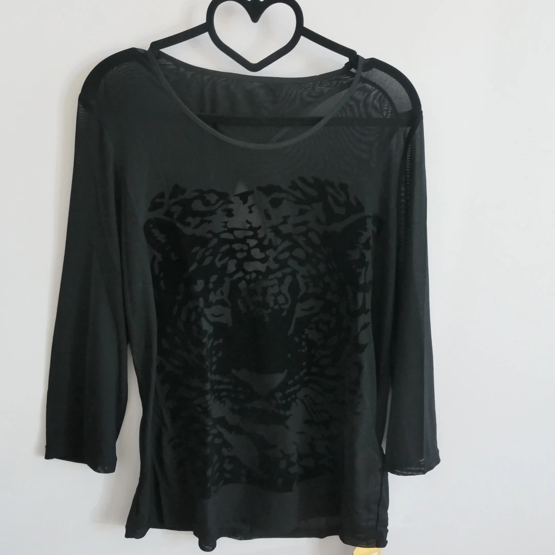 AB-1694虎头透纱打底衫