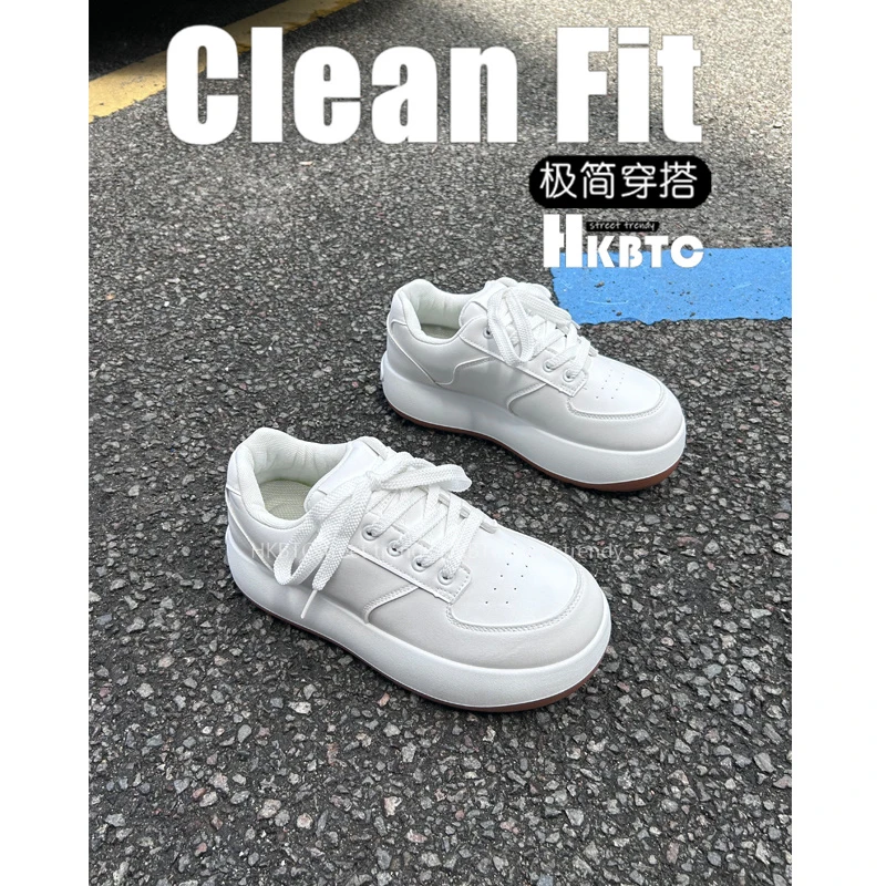 HKBTCstreet trendy厚底小白鞋男休闲百搭透气潮流时尚板鞋新款
