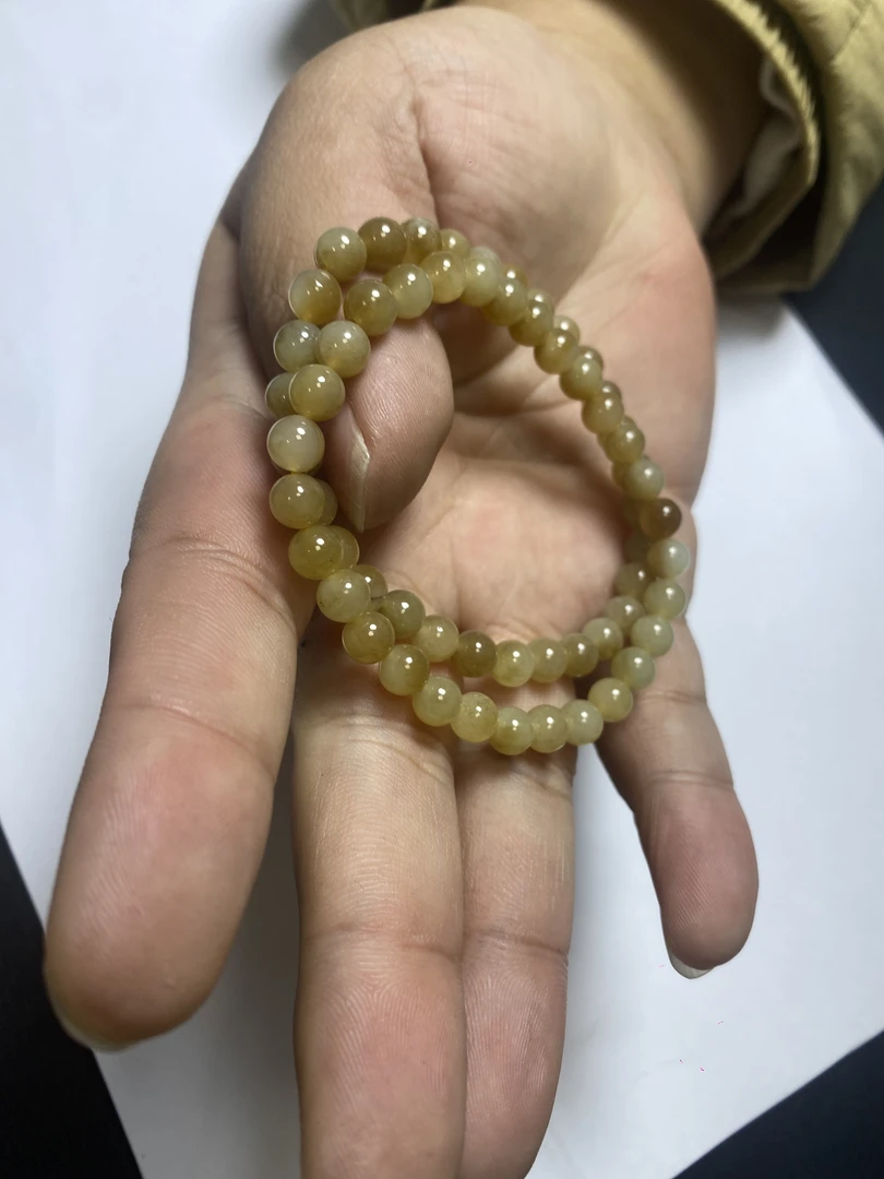 和田玉且末糖手串6多样性发一