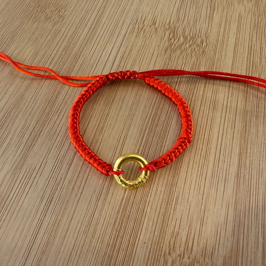 【周老板】足金大乾坤圈绳转运珠（948）不支持七天无理由