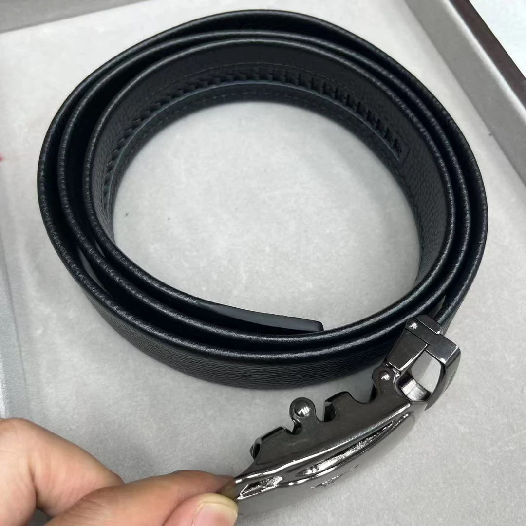 品牌尾单高品质头层牛皮自动扣男士腰带（130cm）