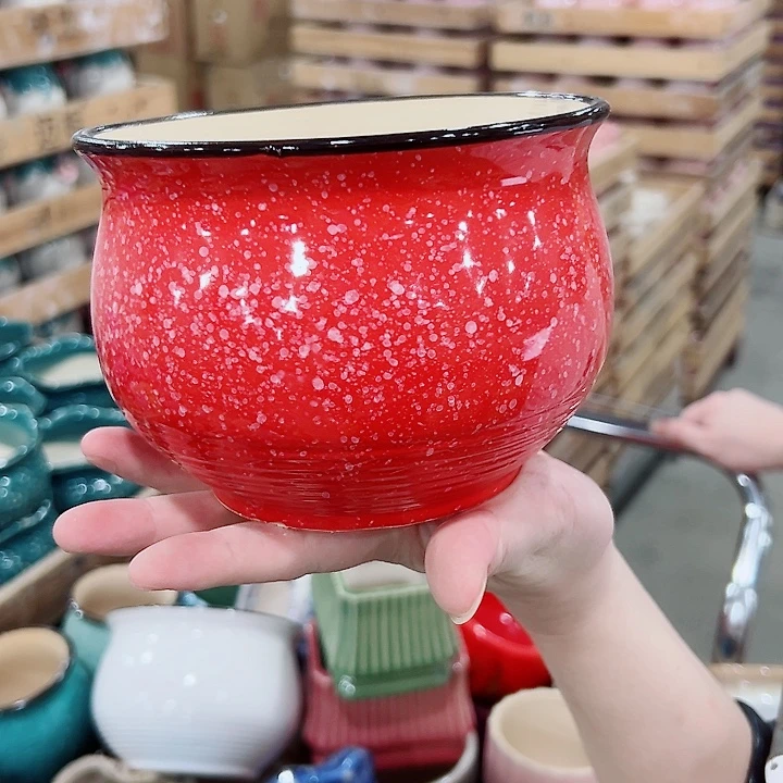 有孔.凑满10元发货多肉陶瓷花盆！