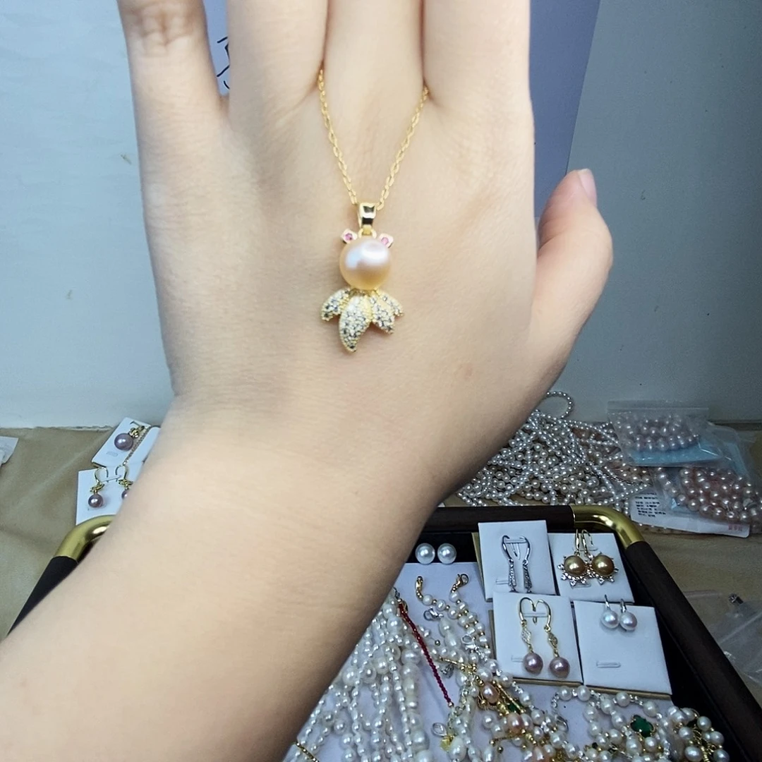 颈饰合金淡水珍珠