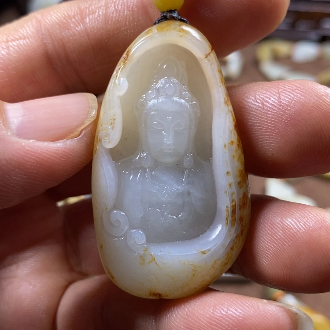 和田玉未镶嵌挂件