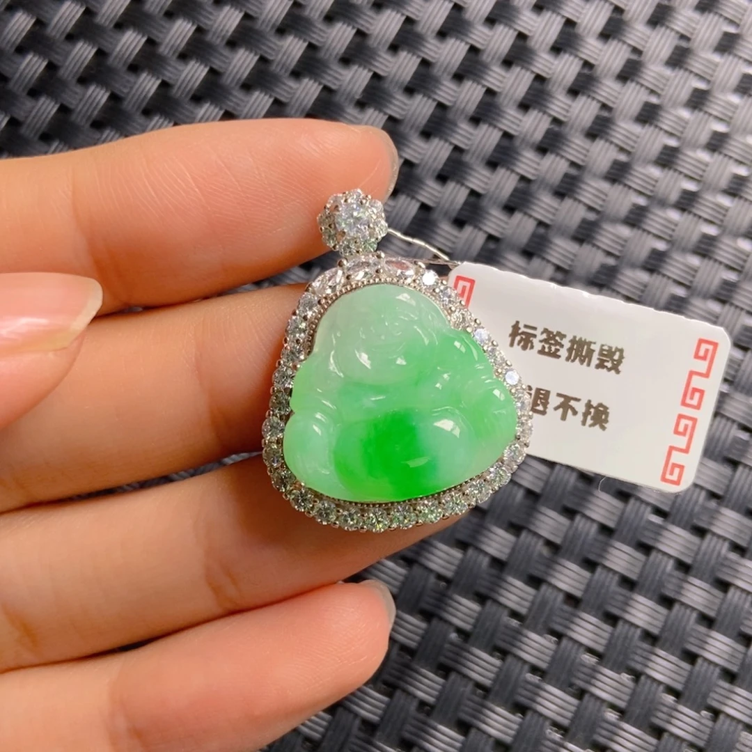 翡翠银S925镶嵌颈饰