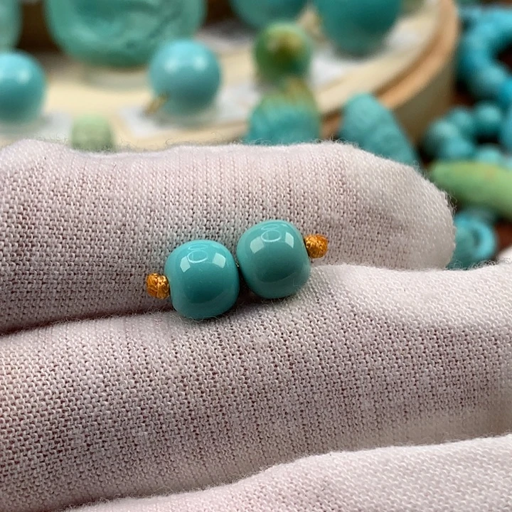 绿松石未镶嵌珠宝奇石7.5mm
