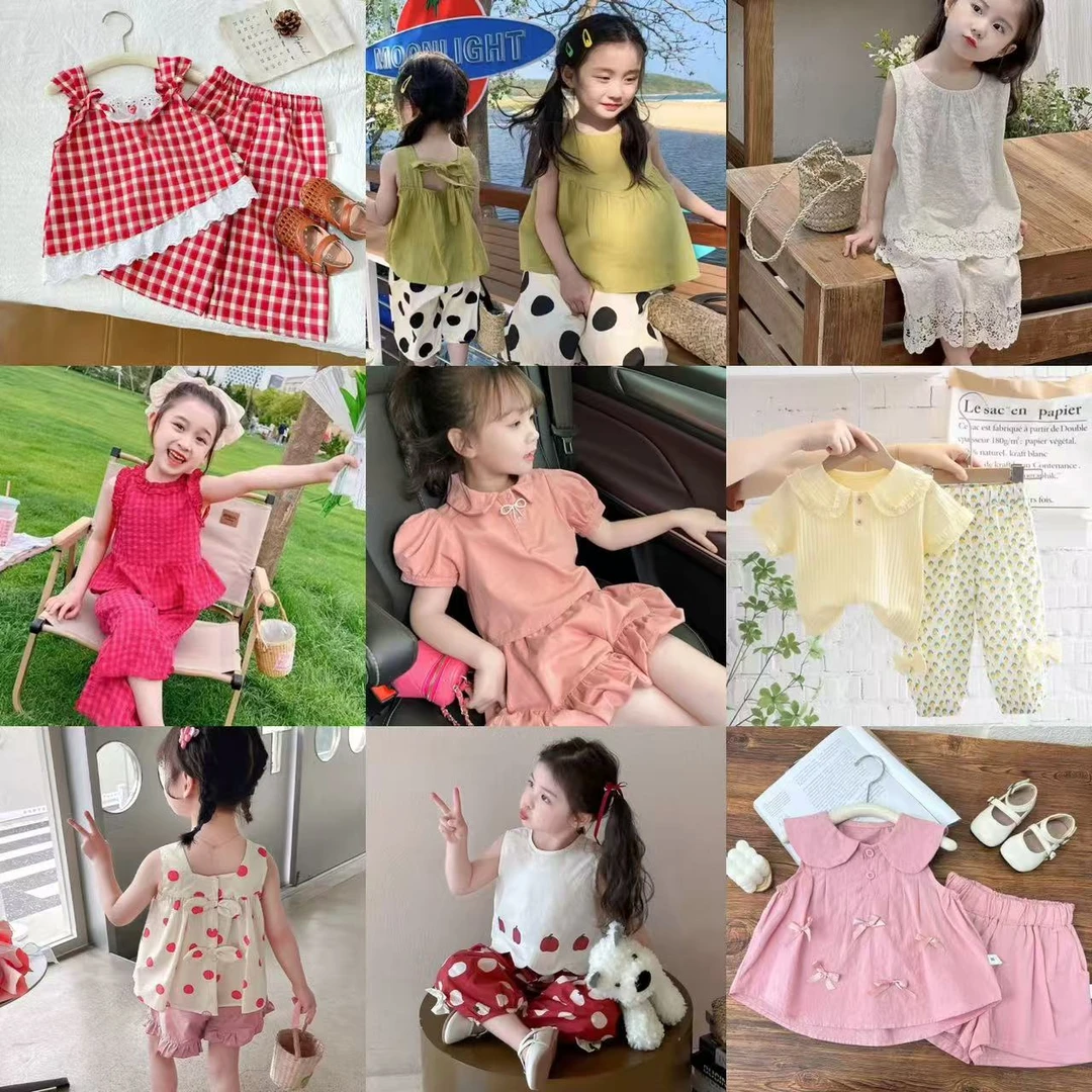 【夏款四大件组合】夏款组合一组一夏天就够了女童夏季衣服组合00