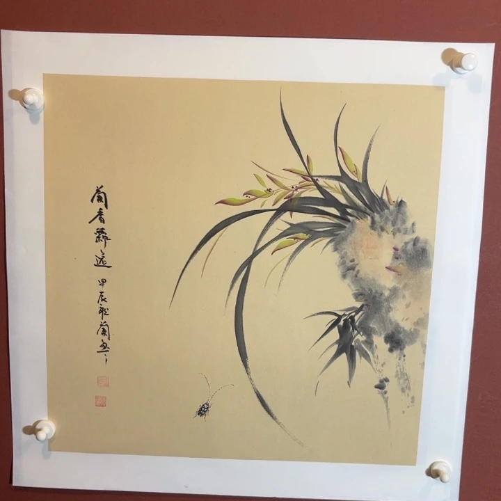 国画听兰老师花鸟