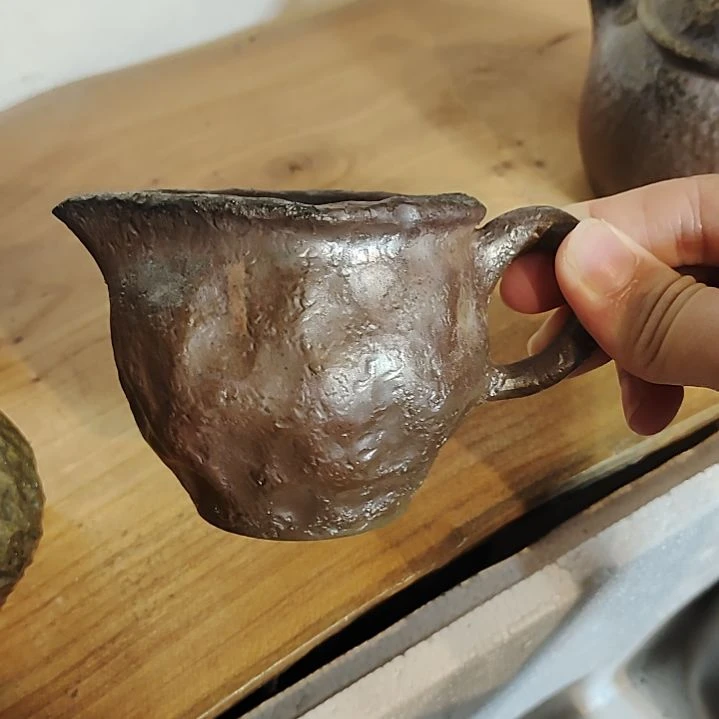 坭兴陶纯柴烧全手工公道杯150C