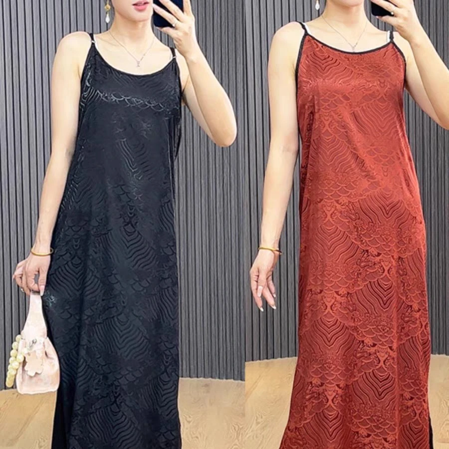 （双面双穿吊带）2025夏天新中式国风时尚休闲两面穿吊带连衣裙女