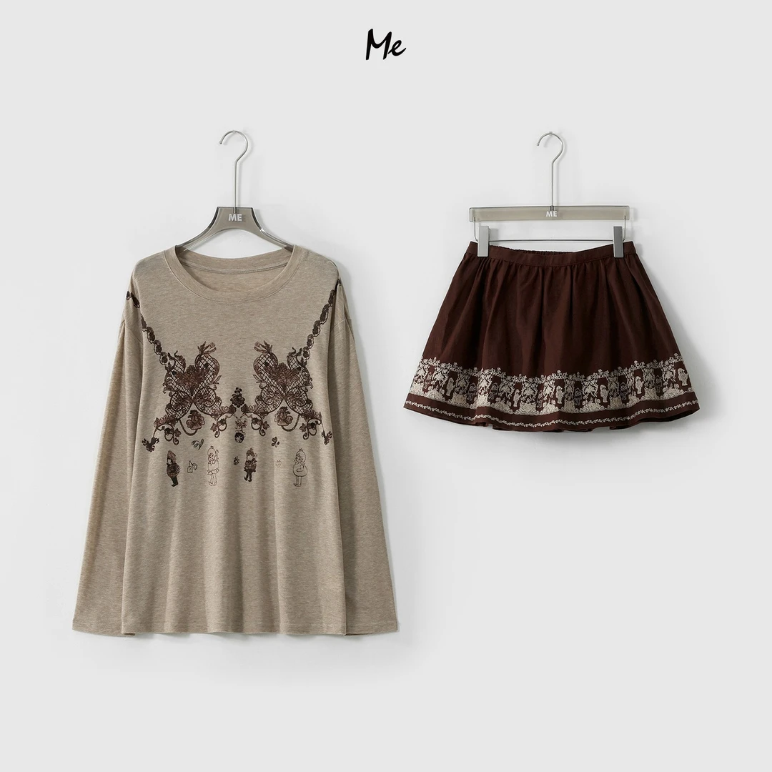 ME【雅典刺绣套装】绵羊毛莱赛尔混纺显瘦百搭度假感套装MESS2765