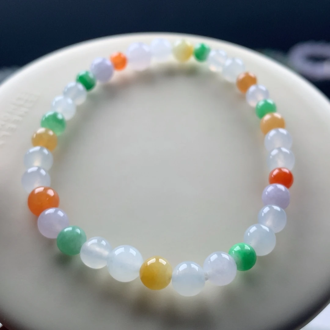 翡翠未镶嵌手链卡4.6～6.6