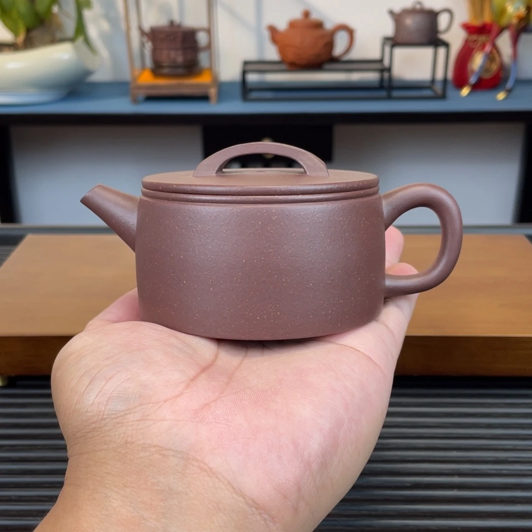 茶壶紫砂底槽青汉瓦200cc