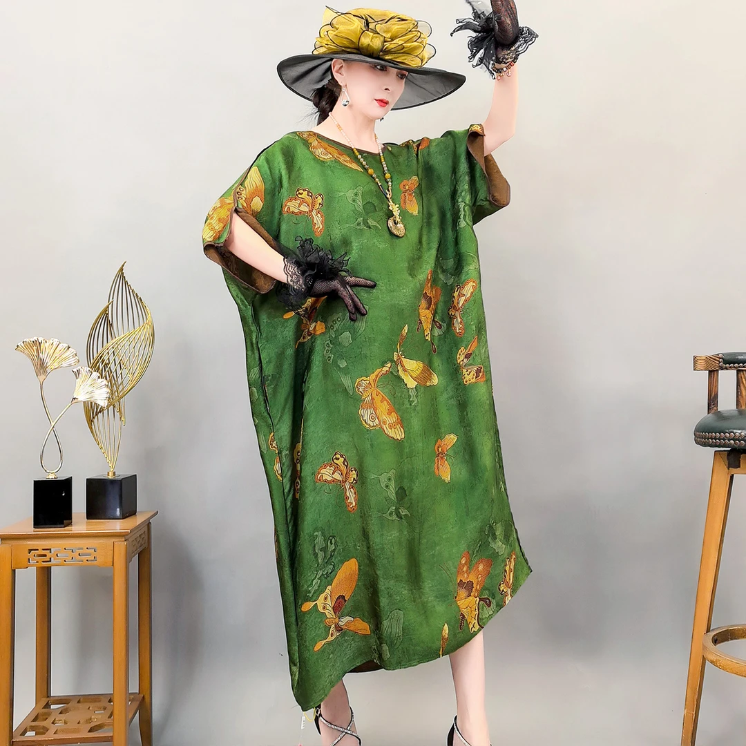 8575大码国潮风高端中国风显瘦高贵上档次夏季连衣裙