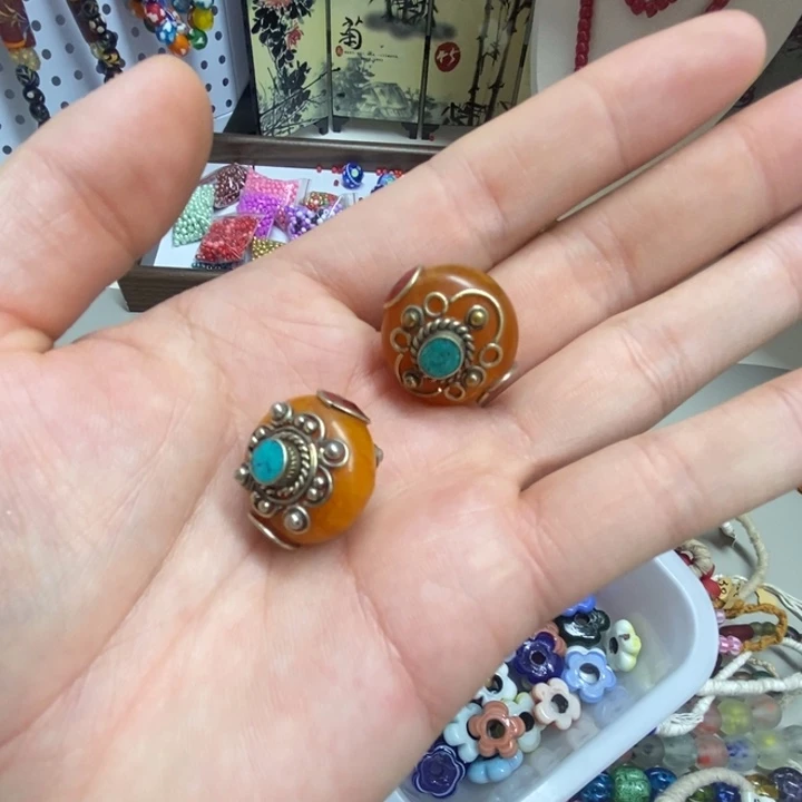 琉璃颈饰琉璃镶嵌孤品