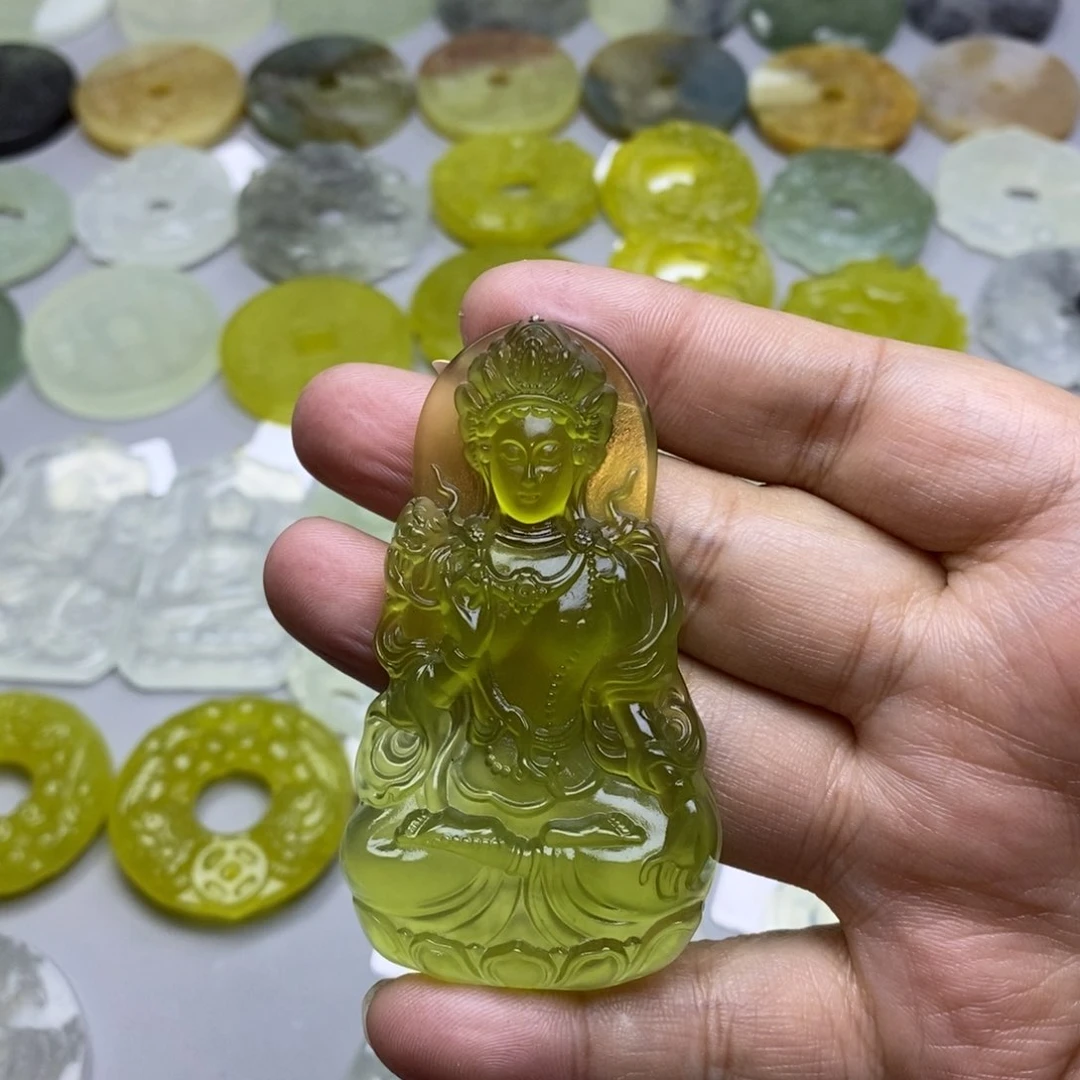 蛇纹石玉颈饰未镶嵌陆*七