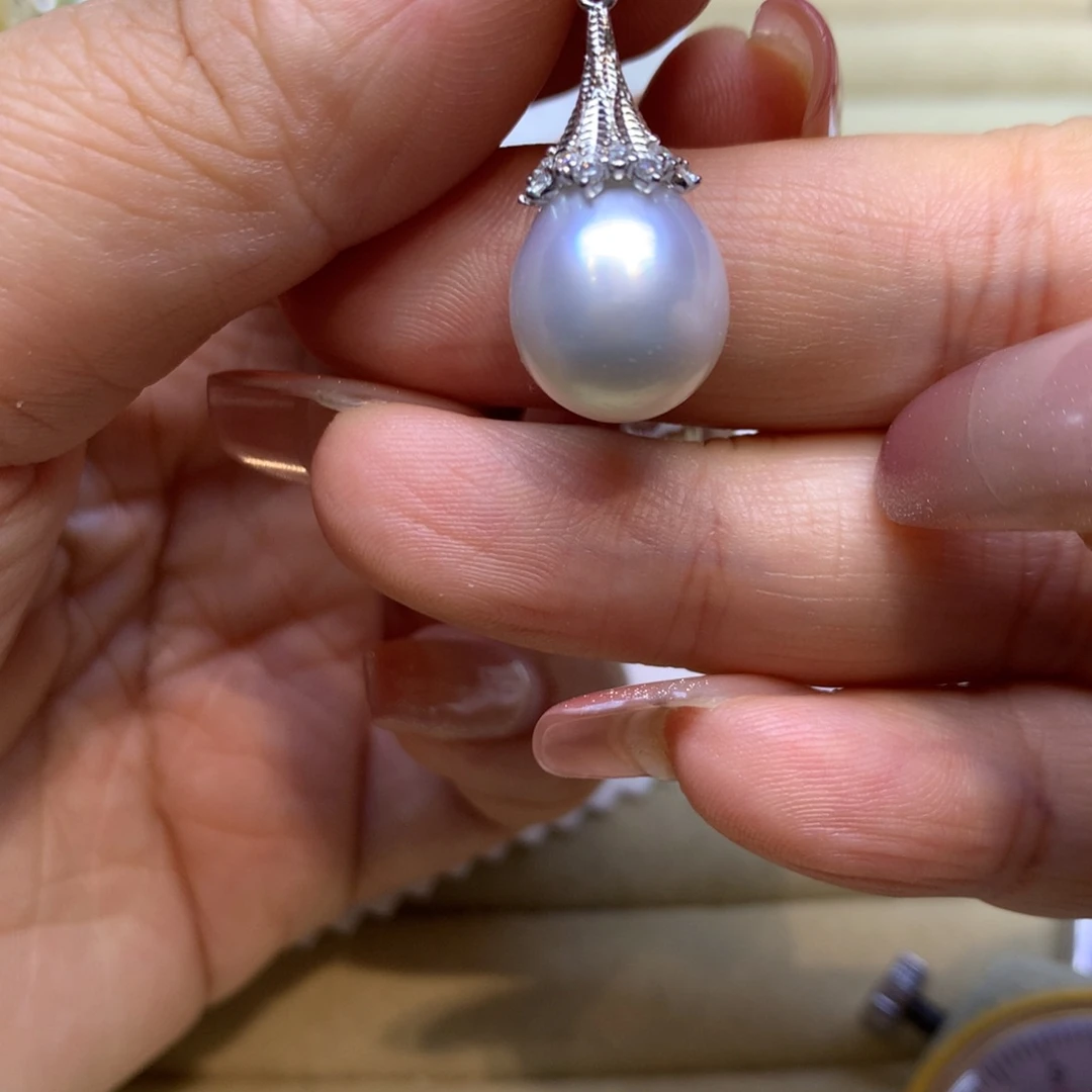 颈饰银S925镶嵌海水珍珠