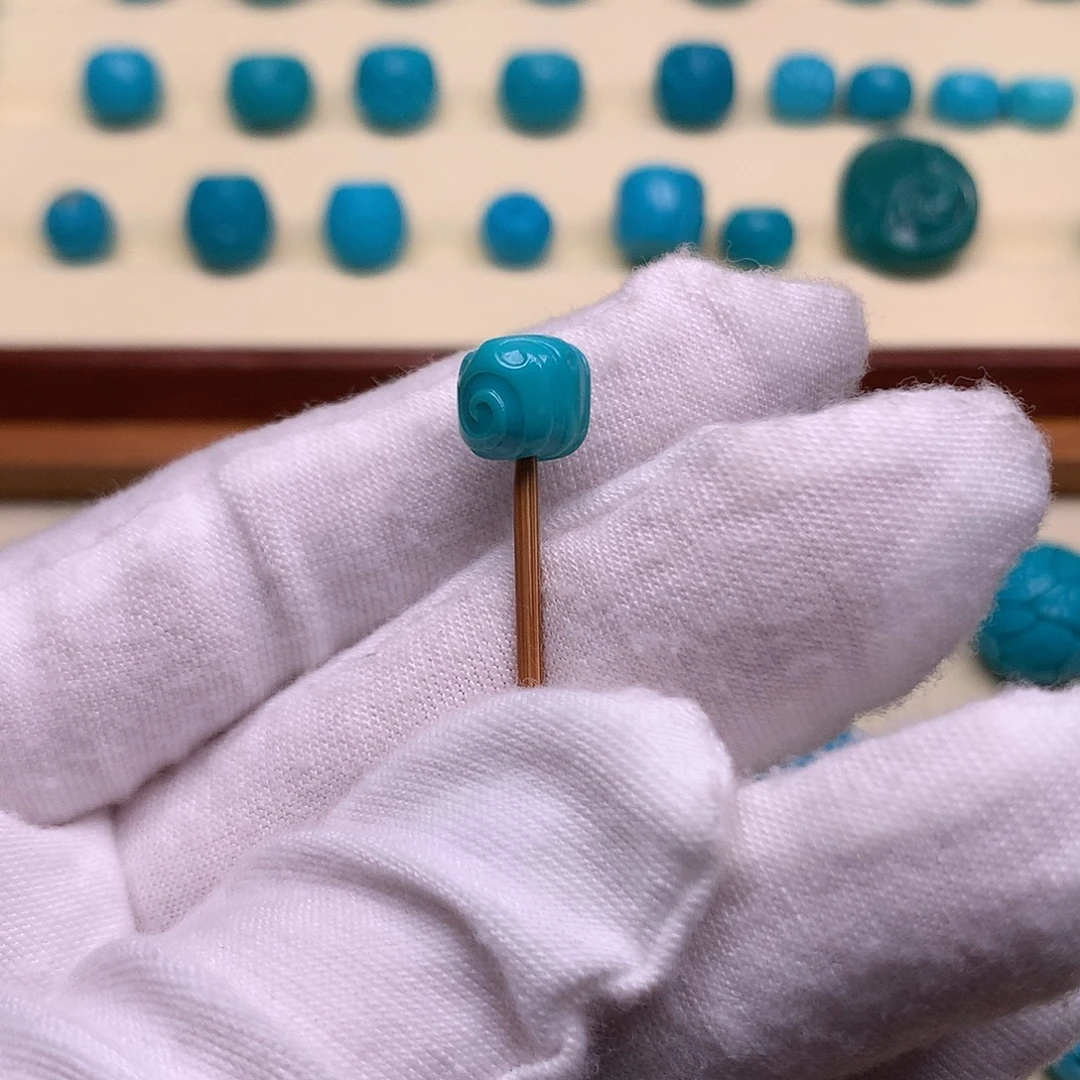 绿松石未镶嵌天然原矿绿松石博古8.1