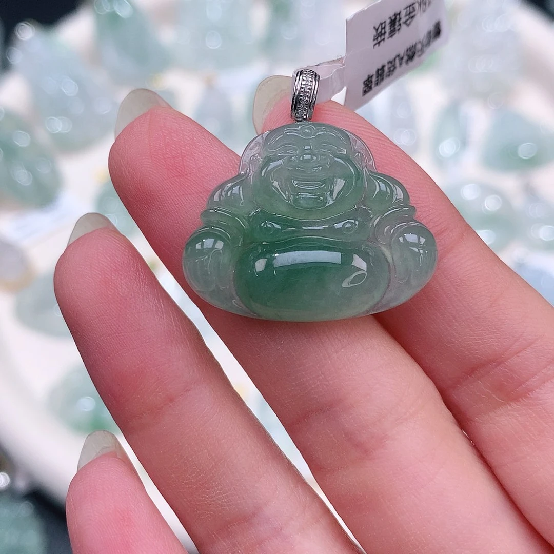 颈饰18K金镶嵌翡翠20.2-25.6-5