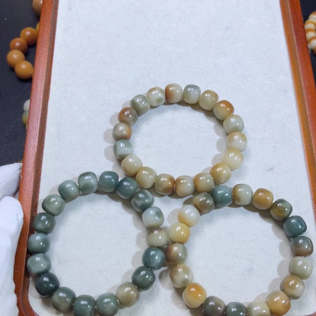 菩提根/象牙果手串虎皮飘花桶可挑选