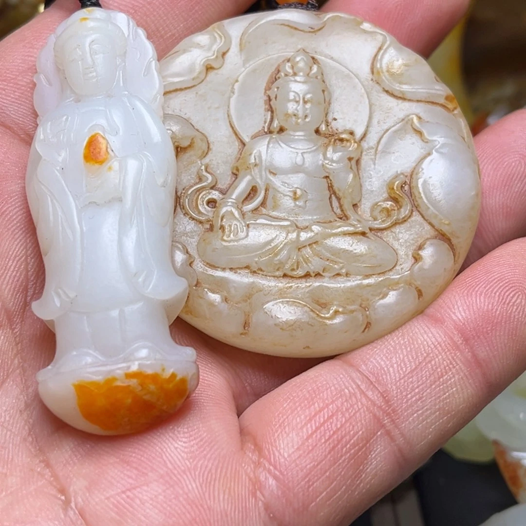 和田玉挂件未镶嵌马*长