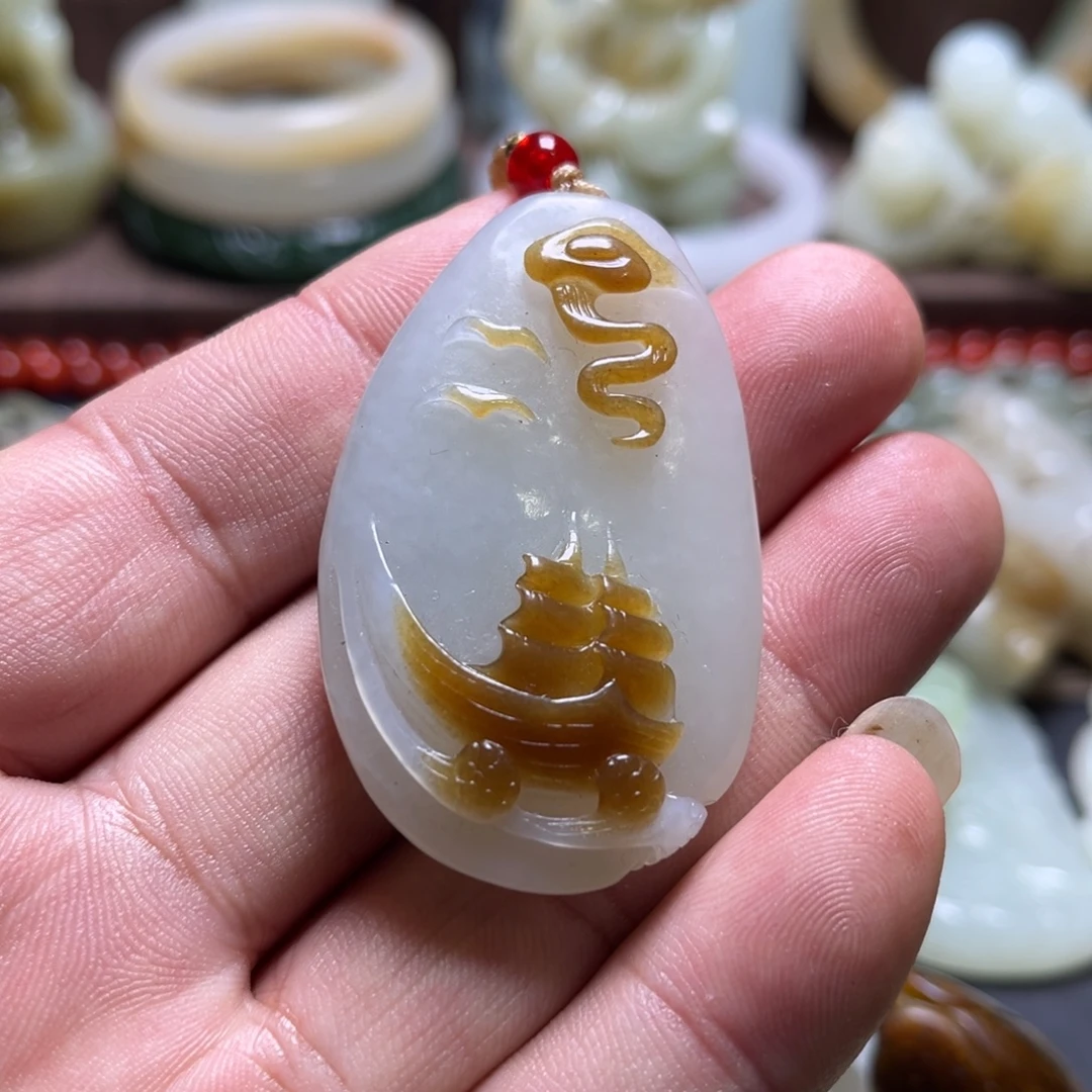 和田玉未镶嵌挂件