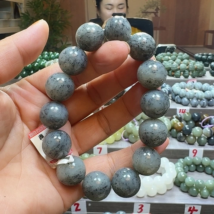 和田玉未镶嵌手链新疆青花卡16