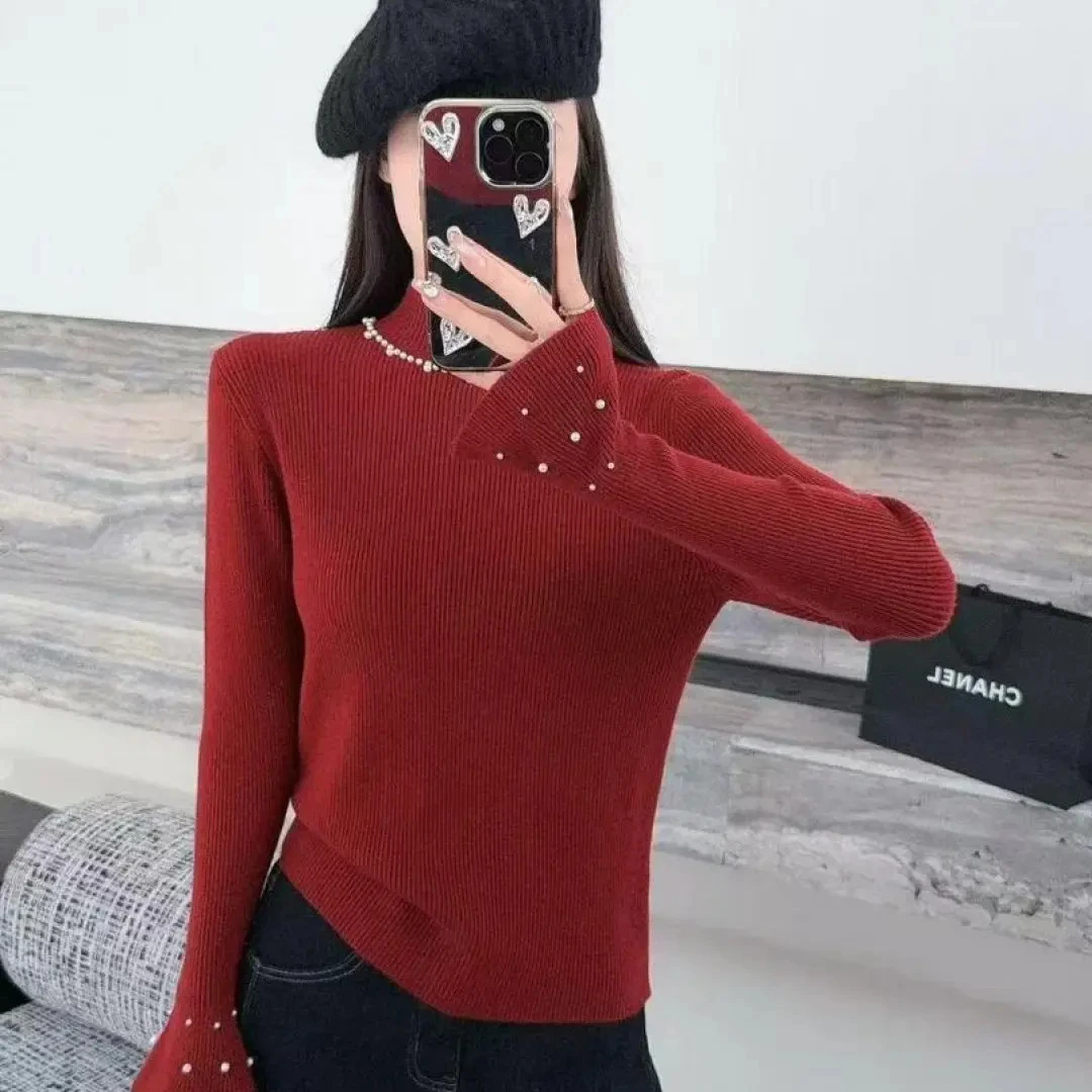 【法夏尔严选】半高领毛衣女秋冬季2025年新款洋气上衣针织打底衫