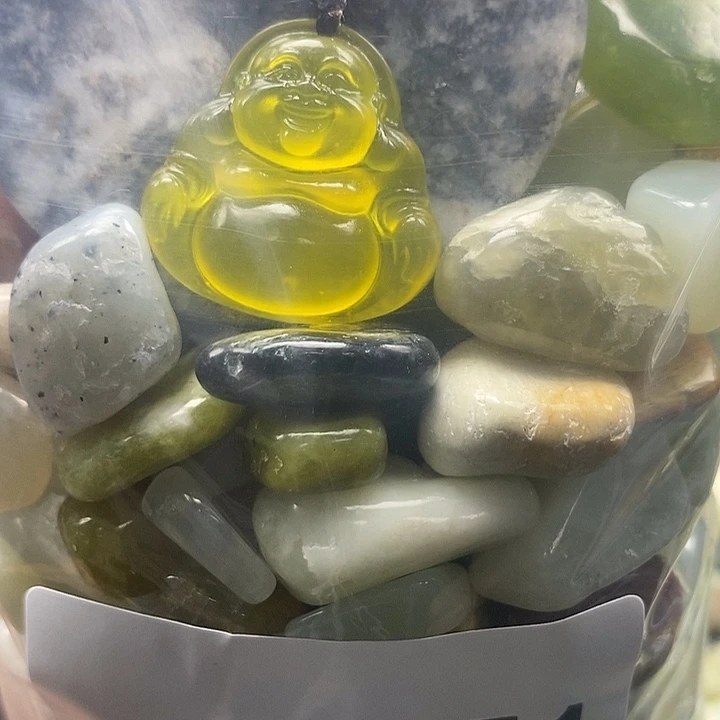 岫玉鱼缸石未镶嵌