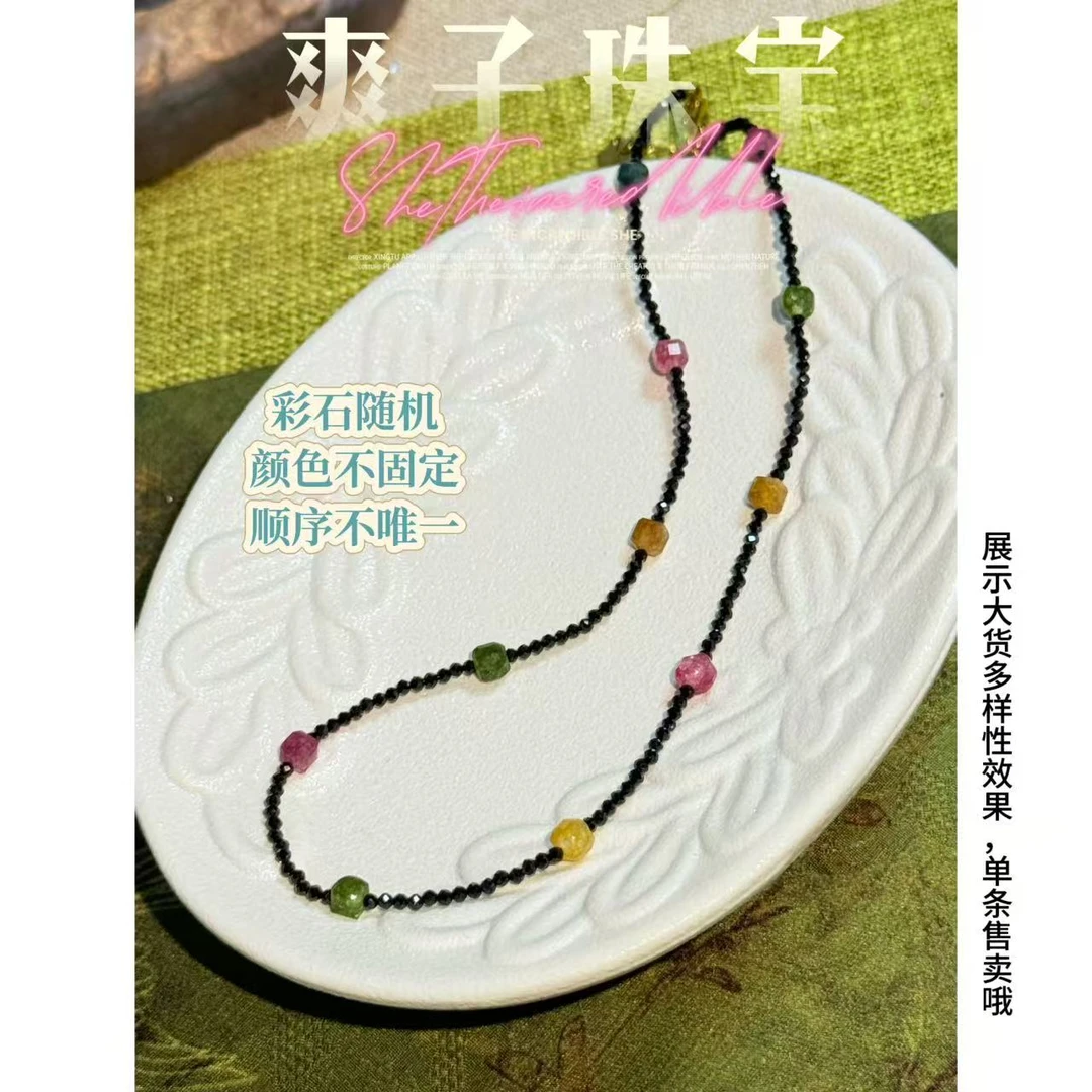 【爽子珠宝】154  彩虹方块尖晶石手工串珠 国风感觉至上