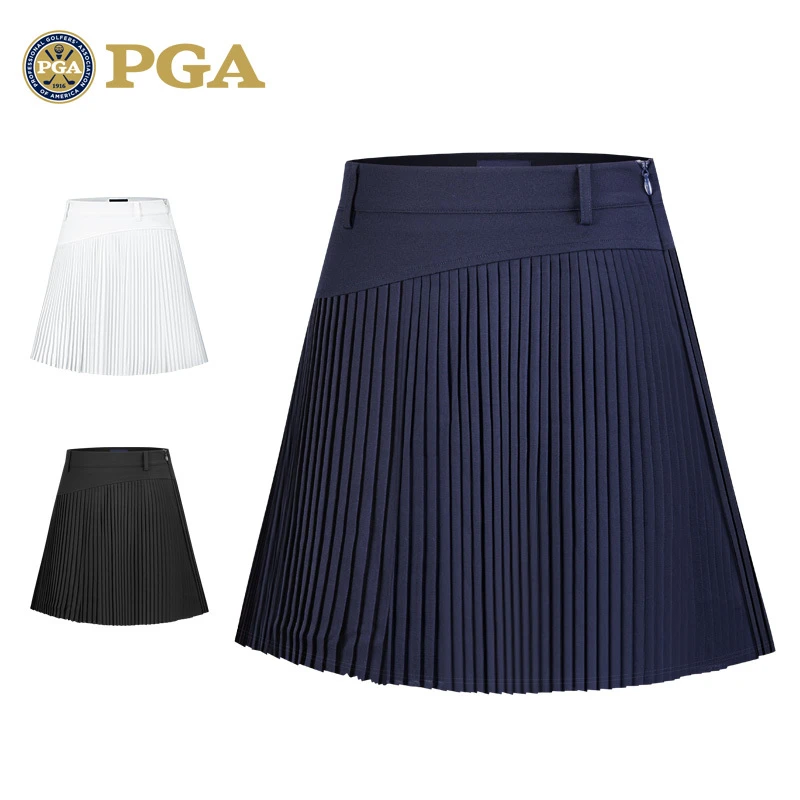 PGA 2025新品 高尔夫女装短裙 夏季运动半身裙带防走光内衬百褶裙