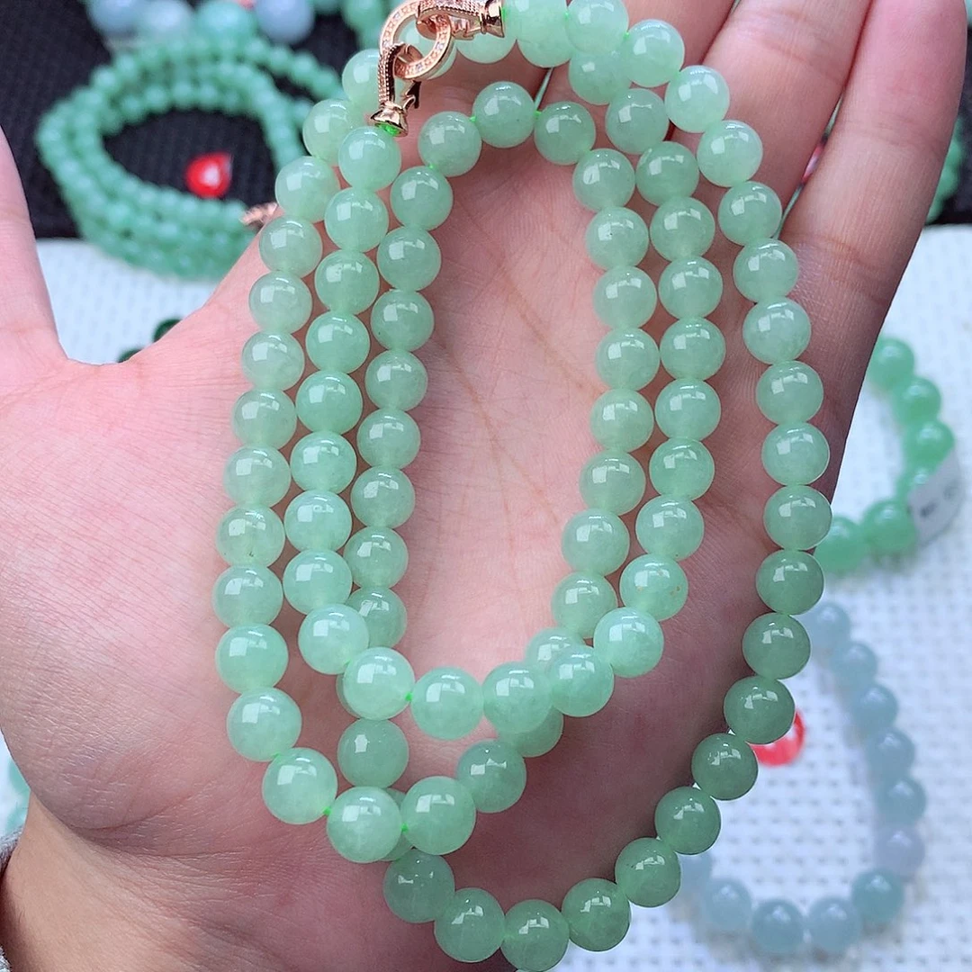 翡翠未镶嵌毛衣链