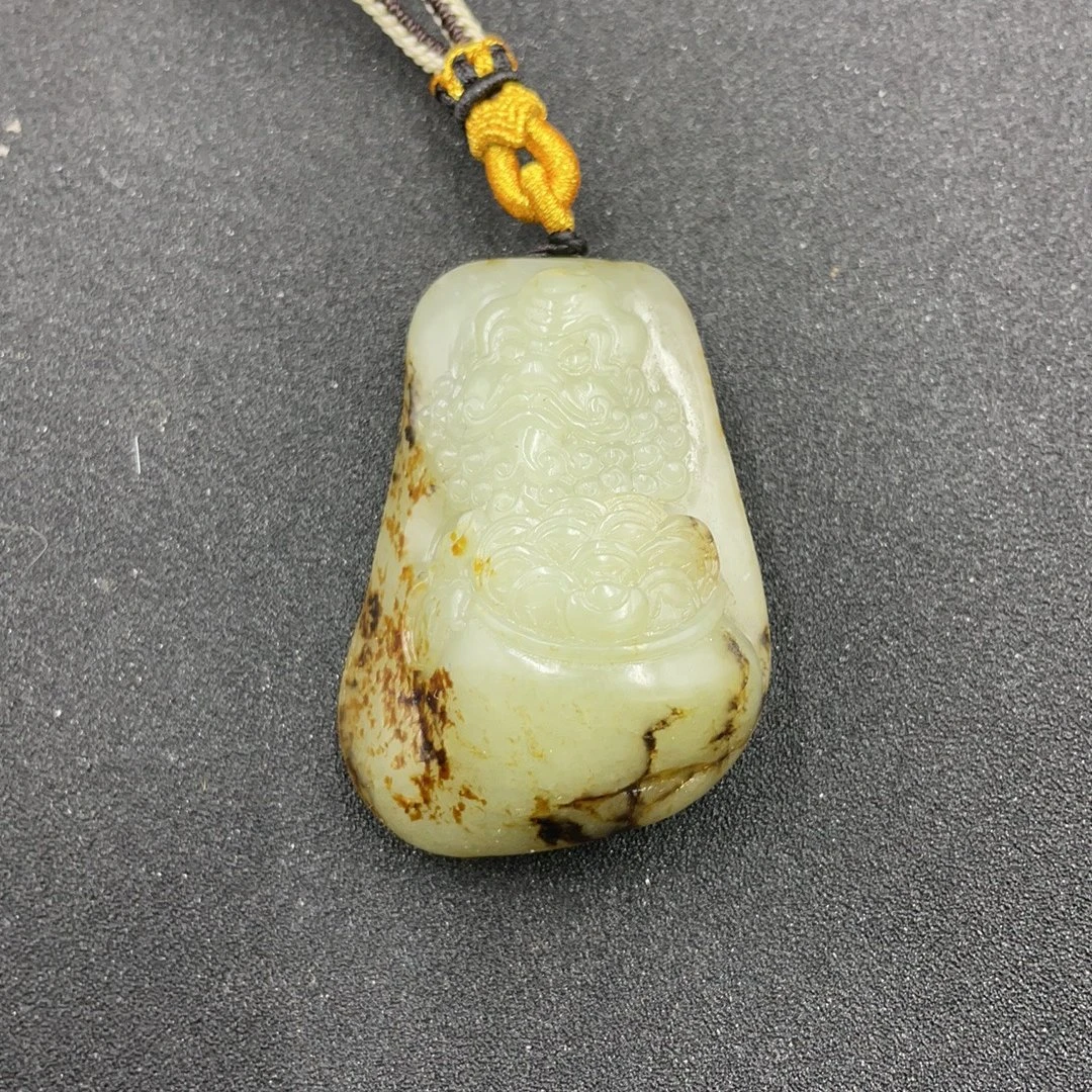 BY0115FLSF217 和田玉达摩挂坠