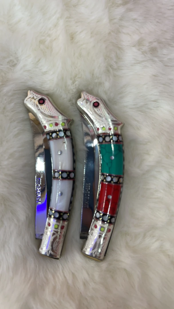 英吉沙手工小刀 豹子头折叠