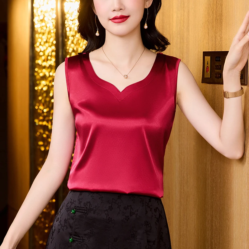 气质百搭桃心领蕾丝拼接网纱背心蕾丝吊带背心清凉透气可外穿内搭