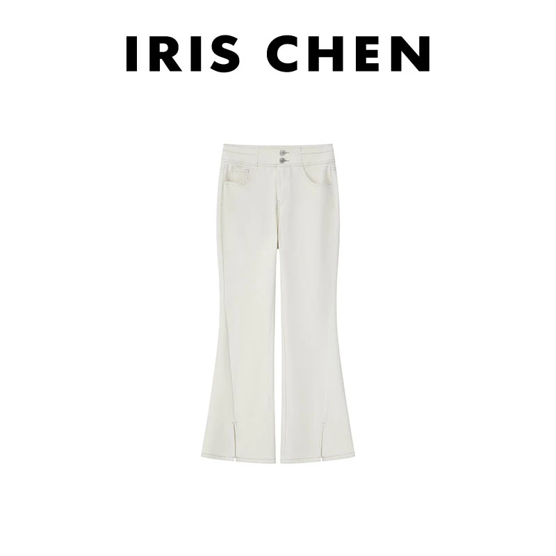 现货IRIS CHEN 超模裤 2025春夏莱赛尔棉高腰微喇牛仔裤25KZ025