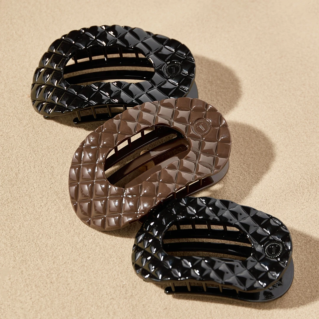 美国TELETIES法式小香贝壳夹系列扁平发夹高级感泰莉发卡女抓夹风