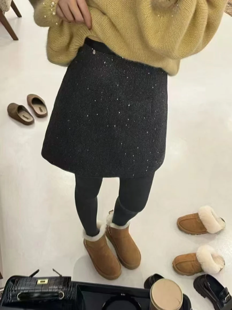 秋冬新款时尚闪闪亮片半身裙