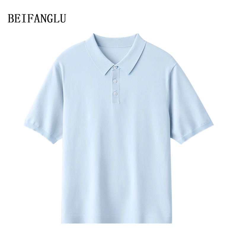 北方鹿 夏季新款男装简约商务风POLO针织短袖T恤30069