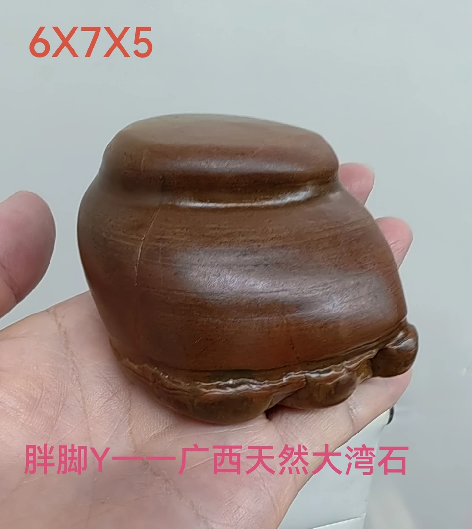 天然大湾手玩石胖脚丫大化石水冲石小品石