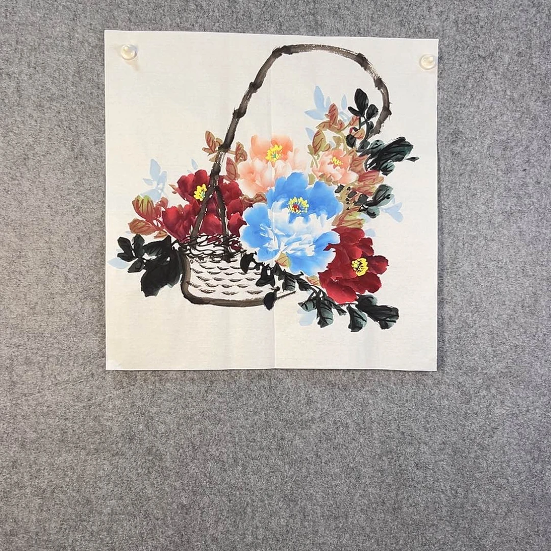 国画145 牡丹花鸟等画风与山水的