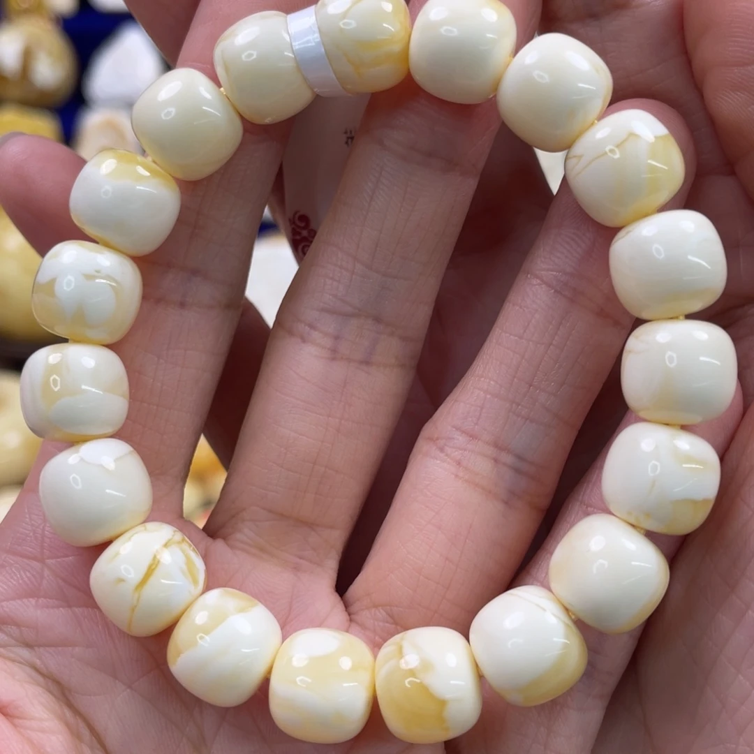 蜜蜡裸石未镶嵌琥珀蜜蜡手串卡11mm