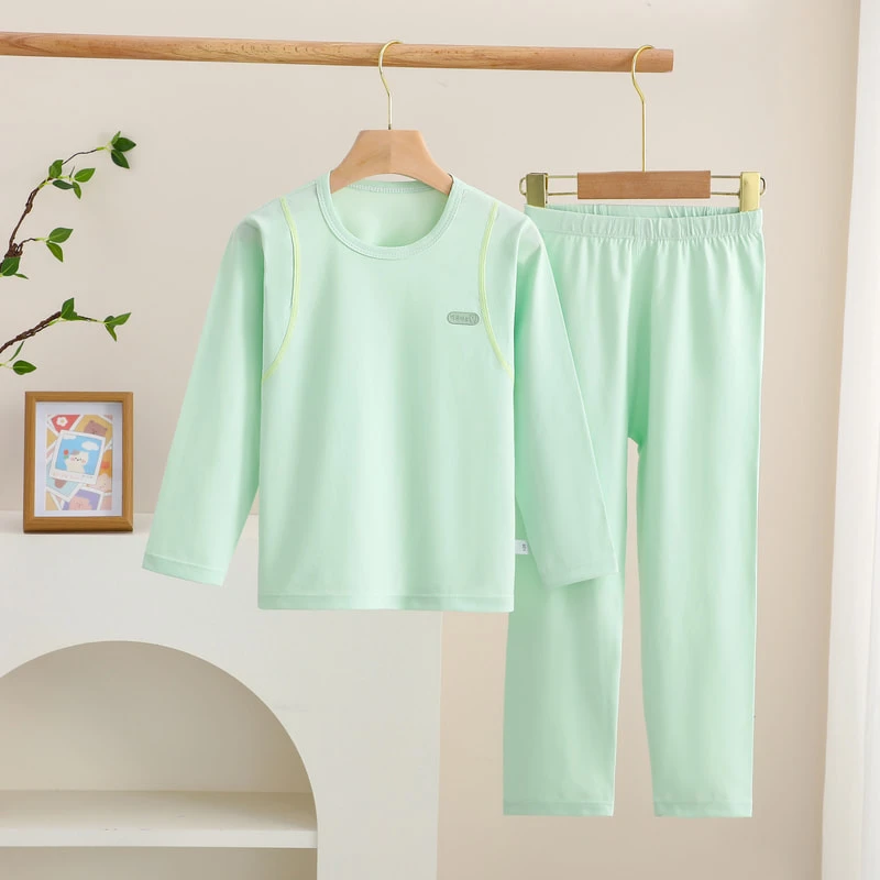 儿童春秋夏季长袖纯棉男童女童家居服无痕打底