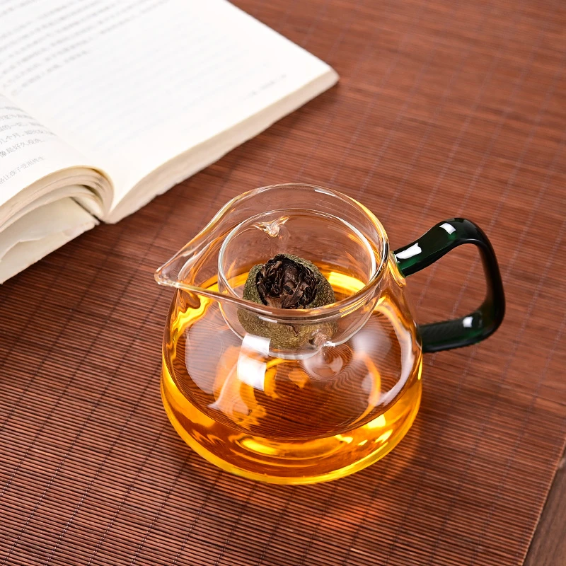 小青柑专用玻璃公道杯耐高温高硼硅分茶器泡茶壶茶水分离茶具套装