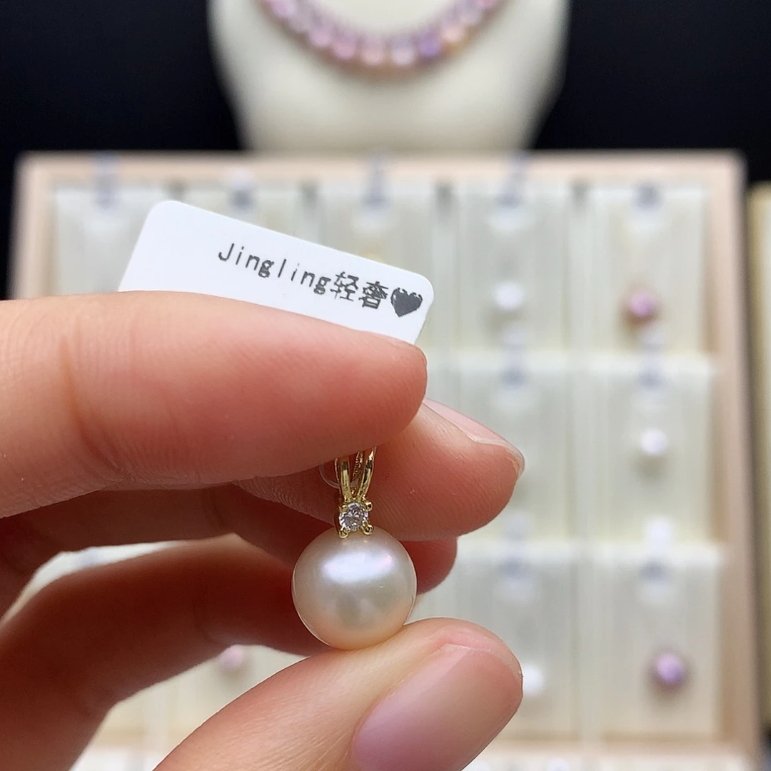 合金淡水珍珠吊坠(赠链)