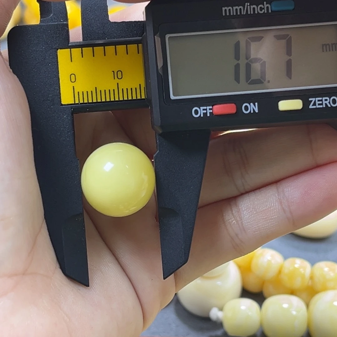 琥珀未镶嵌手串单珠圆珠