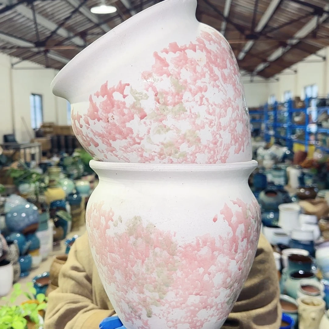 紫砂花盆高19口20