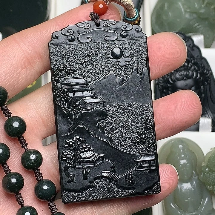 和田玉（青玉）未镶嵌颈饰